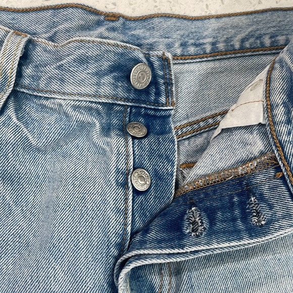 Levi's '501' Patchwork Denim Shorts size 29 - Picture 9 of 10